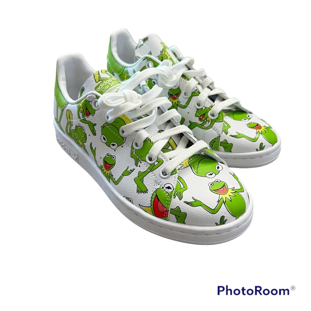 adidas Originals Stan Smith X Kermit White Shoes Muppet Sneakers Mens 4.5 FZ2707